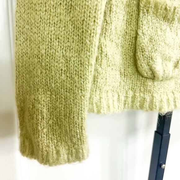 Ann Taylor Loft Womens Mohair Wool Blend Cardigan Sweater - Green Petite Size SP - Picture 4 of 8